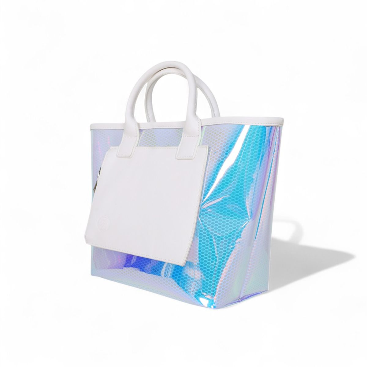 테크스킨(TECHSKIN) 홀로그램 클리어 카트 토트백