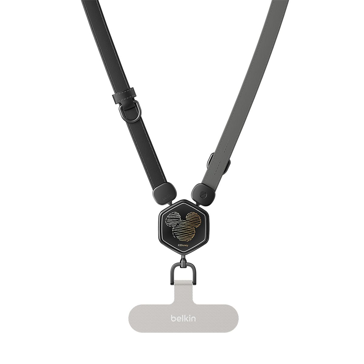 벨킨(BELKIN) 디즈니 미키와 친구들 2in1 크로스바디 프리미엄 양면 가죽 스트랩 MSZ003BK