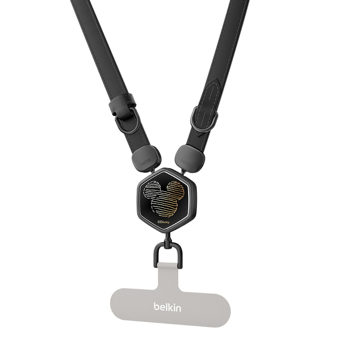 벨킨(BELKIN) 디즈니 미키와 친구들 2in1 크로스바디 프리미엄 양면 가죽 스트랩 MSZ003BK