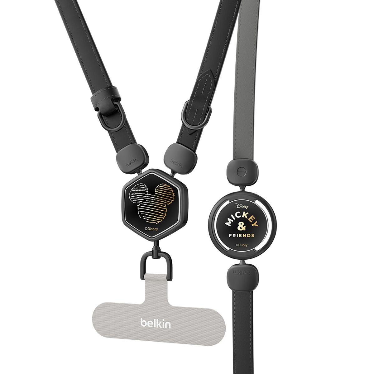 벨킨(BELKIN) 디즈니 미키와 친구들 2in1 크로스바디 프리미엄 양면 가죽 스트랩 MSZ003BK