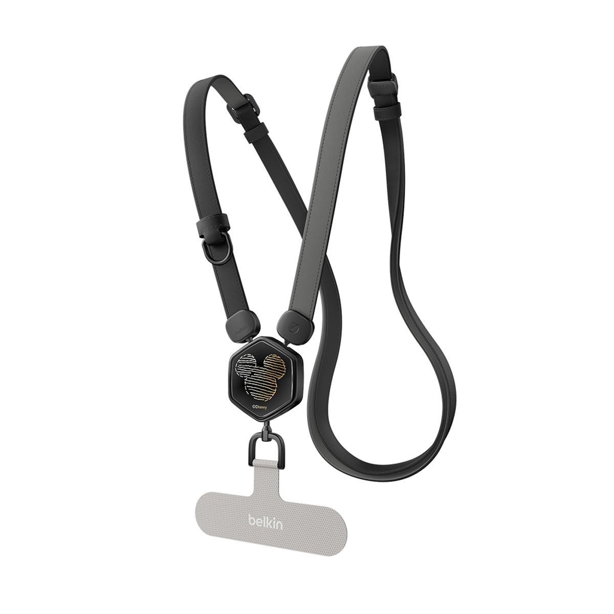 벨킨(BELKIN) 디즈니 미키와 친구들 크로스바디 프리미엄 가죽 스마트폰 스트랩 MSZ004BK
