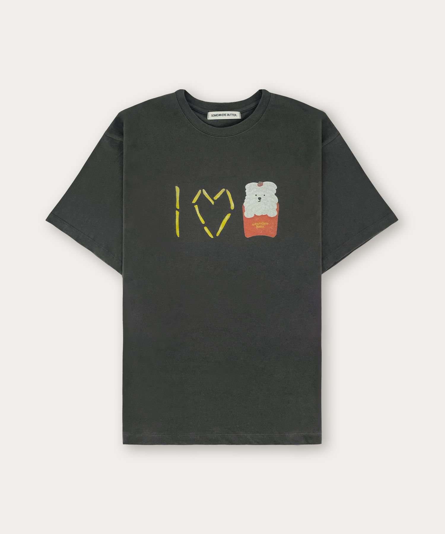 [SOMEWHERE BUTTER]★25SS★Sun Wave Logo Over-Fit Top MUSINSA | SOMEWHEREBUTTER I Love Butteree Over-fit Top - 2Color