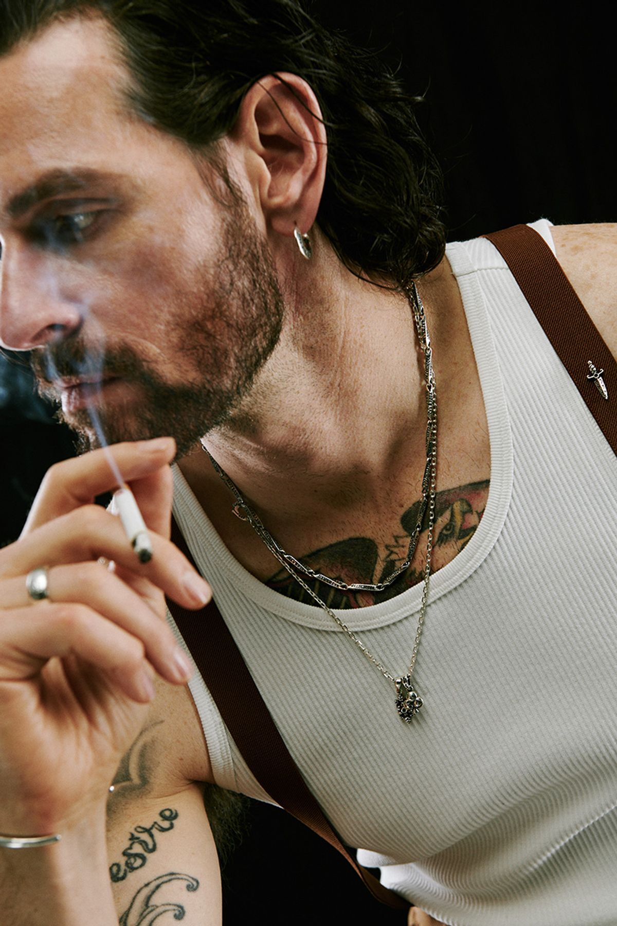 어나니머스아티즌(ANONYMOUS ARTISAN) Bamboo Lettering Chain Necklace