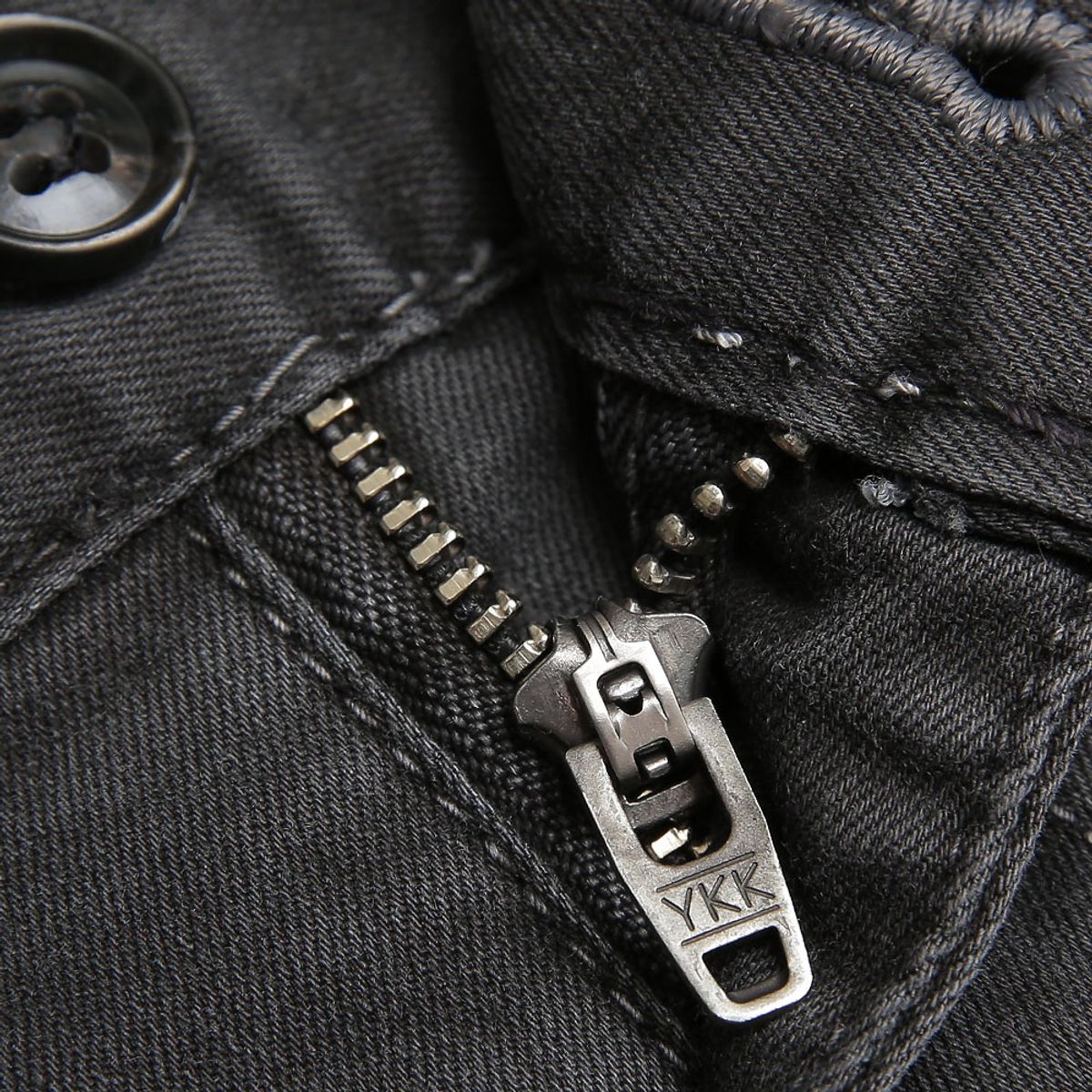 솔티(SORTIE) ISKO Wide Denim Trousers (Dark Gray)