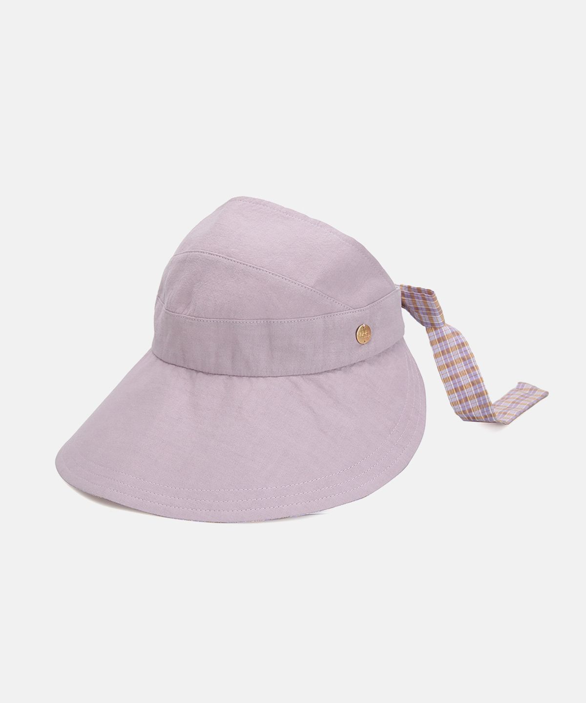 화이트샌즈(WHITE SANDS) 체크 탈부착 리본 와이드챙 썬캡 로스던 (4 colors)