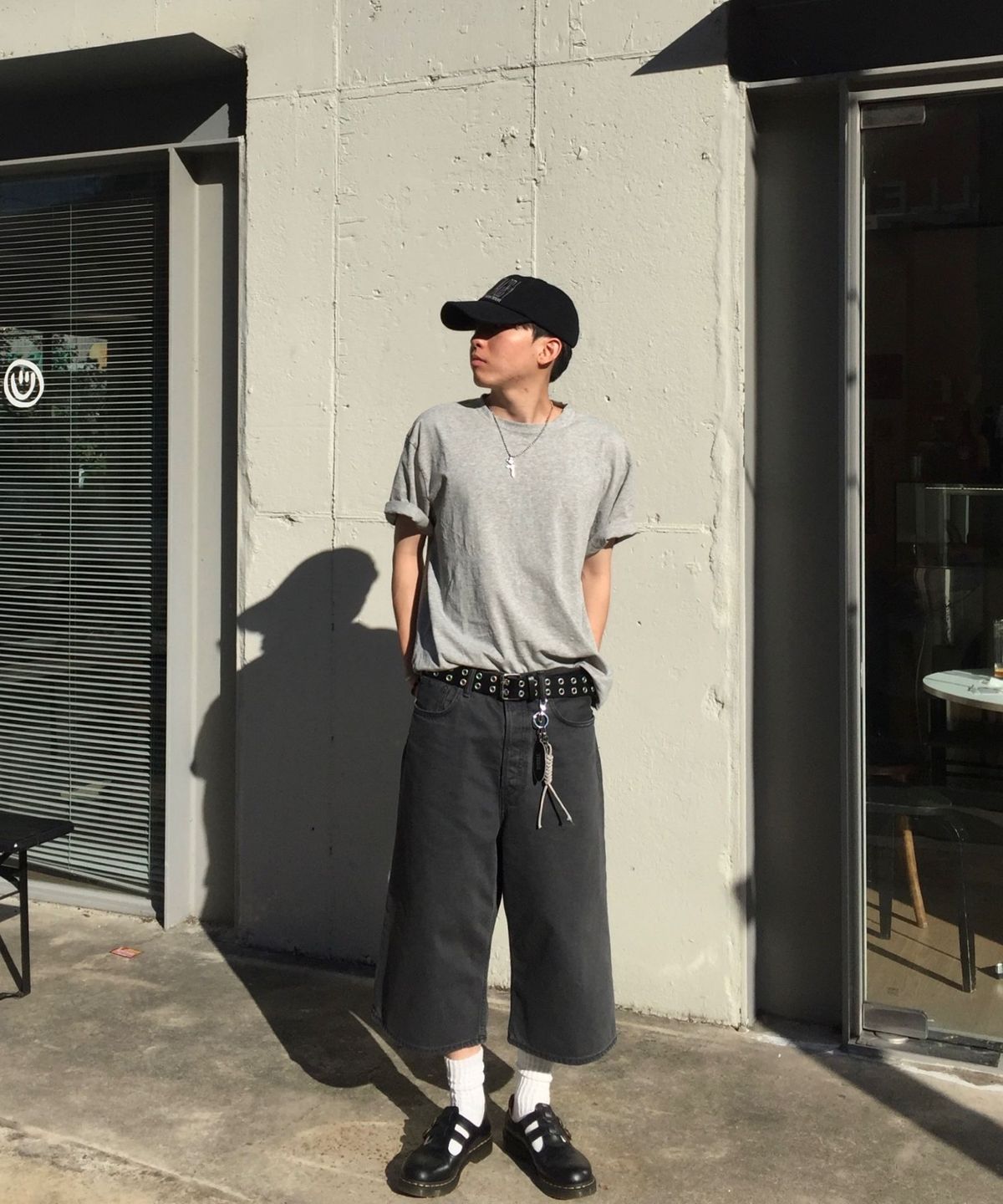 토피(TOFFEE) 베이직 하프 크롭 티 (MELANGE GREY)