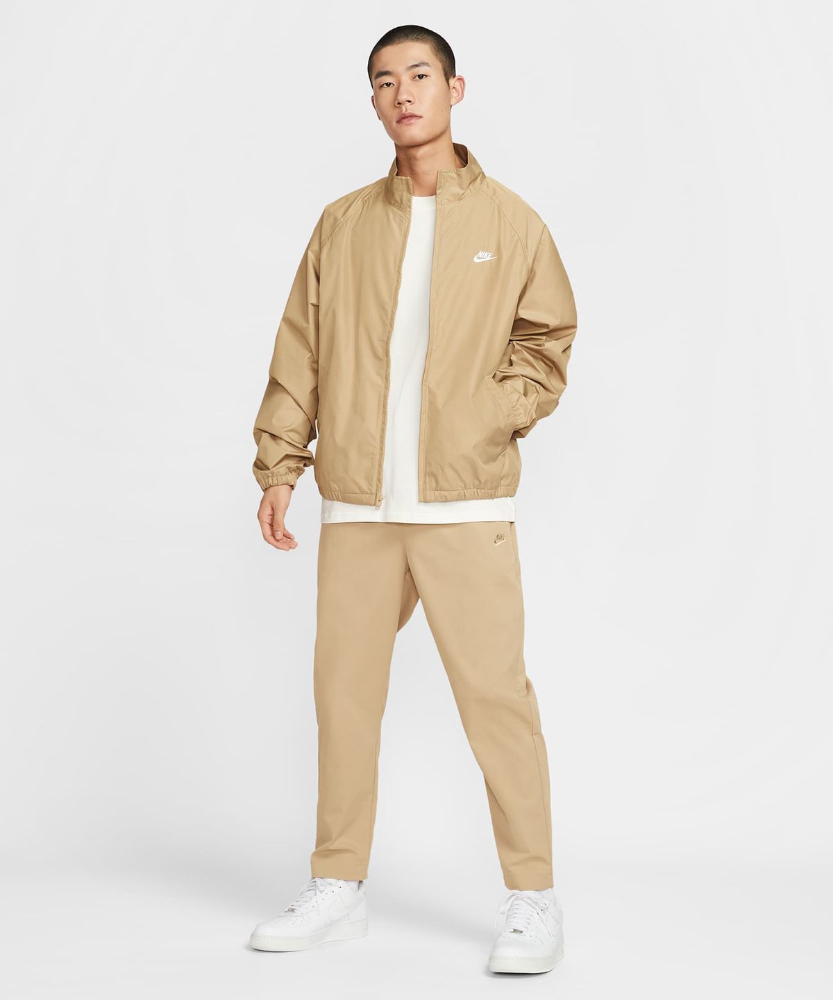 나이키(NIKE) 스포츠웨어 클럽 로스코 풀집 재킷 M - 파라슈트 베이지:화이트 / HV1140-297