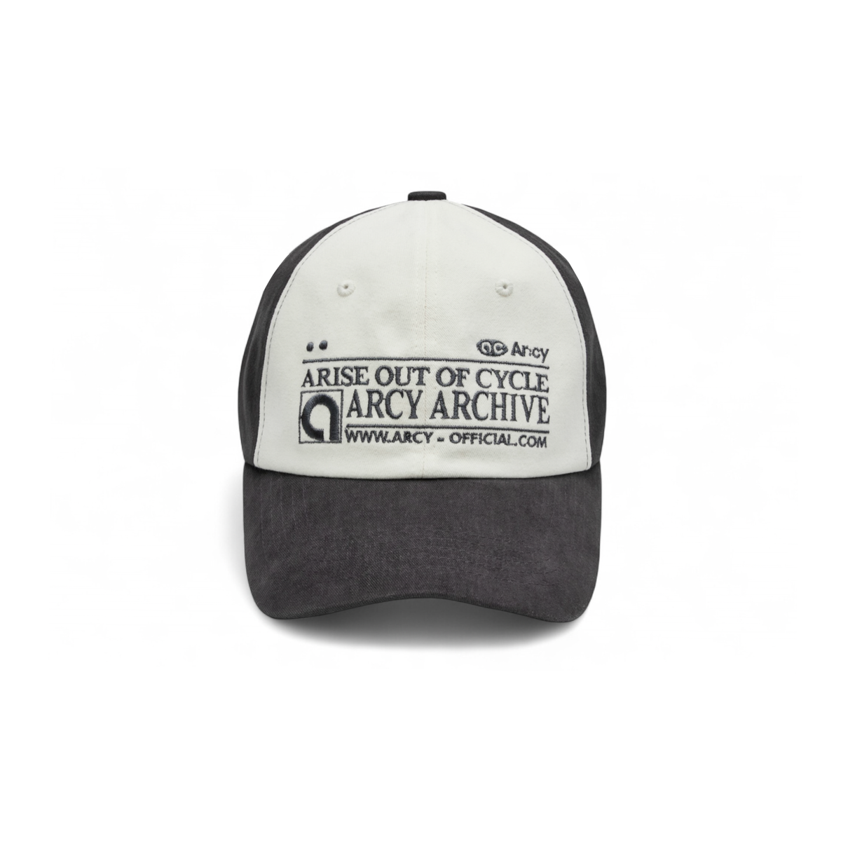아르씨(ARCY) ARCHIVE BALL CAP [CHARCOAL&IVORY]
