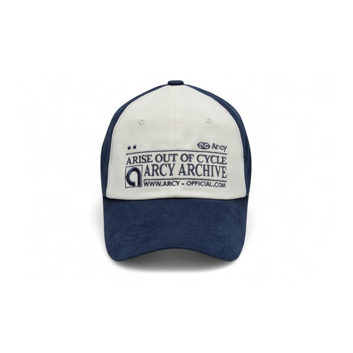 아르씨(ARCY) ARCHIVE BALL CAP [NAVY & IVORY]
