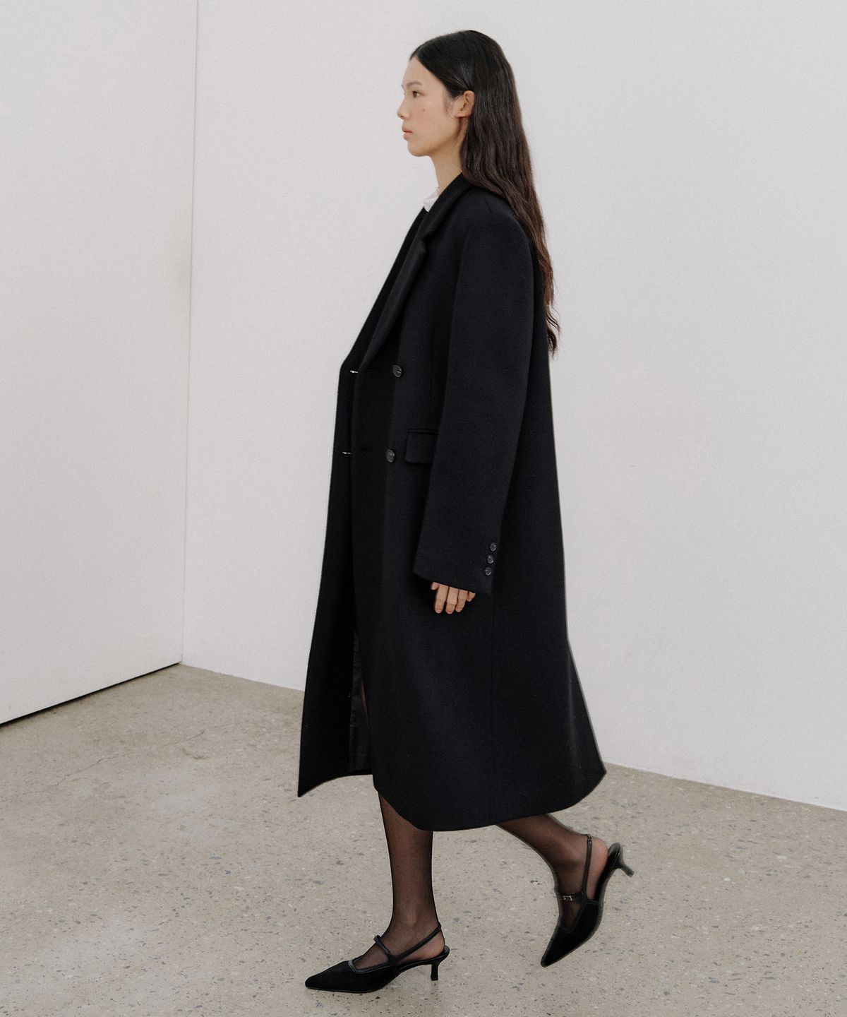 오떼뜨(OCTETTE) CASHMERE DOUBLE STAND LONG COAT_BLACK