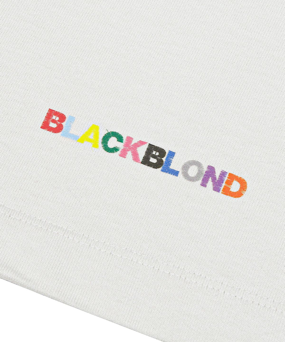 블랙블론드(BLACKBLOND) 비비디 언커버 컬러스 로고 피그먼트 반팔티 (빈티지 화이트)