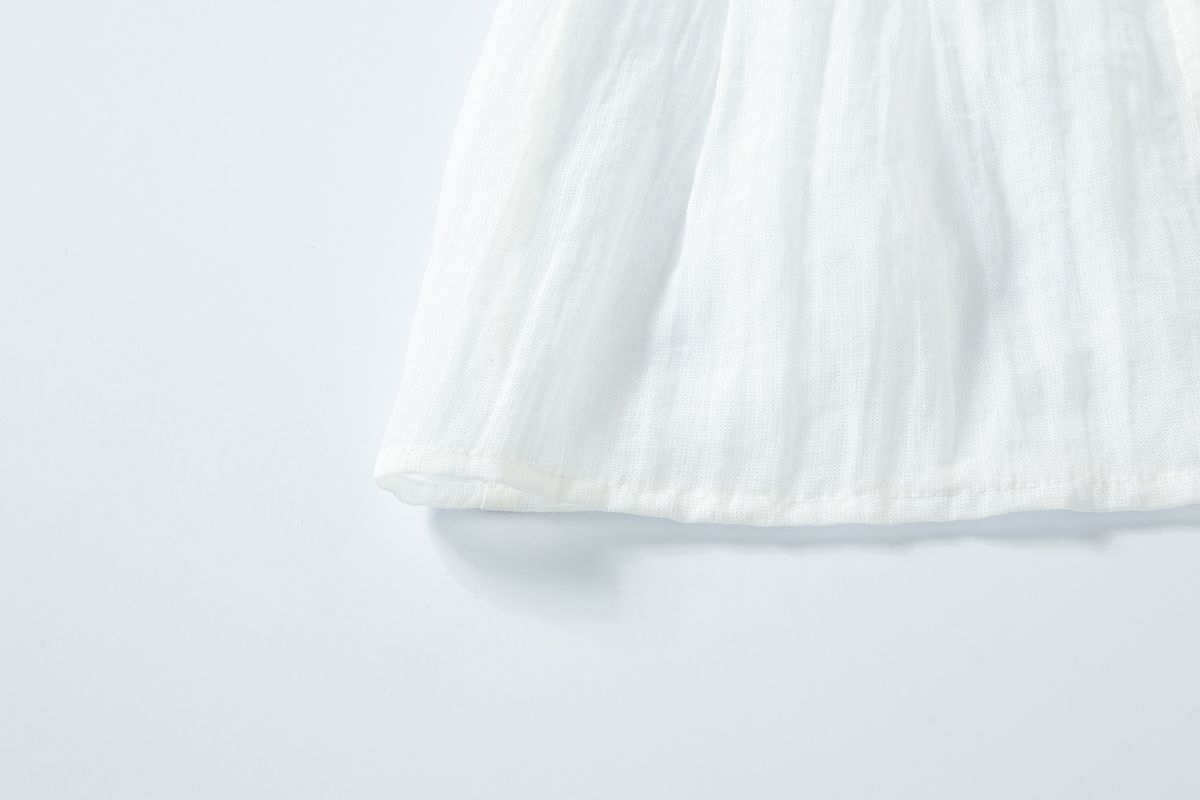 샐러드바구니(SALAD BAGUNI) Sheer cap sleeve blouse - white