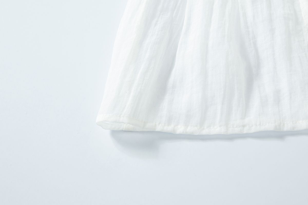 샐러드바구니(SALAD BAGUNI) Sheer cap sleeve blouse - white