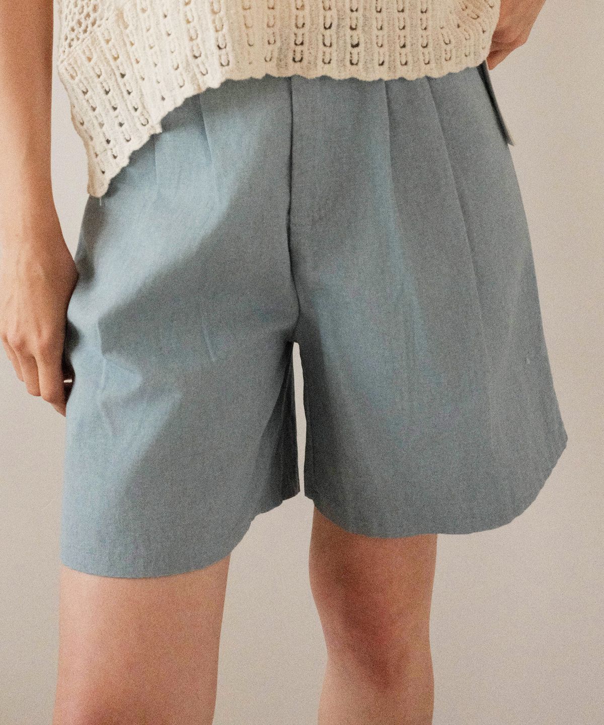 쿨키튼(KOOLKITTEN) Arden Belted Cotton Shorts Set