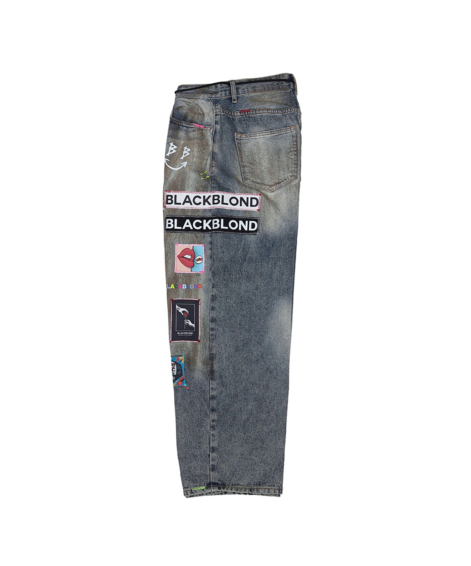 BLACKBLONDのBBD Pop Clash Multi Patch Denim Pants MUSINSA | BLACKBLOND Vivid Pop Clash Multi Patch Denim Pants
