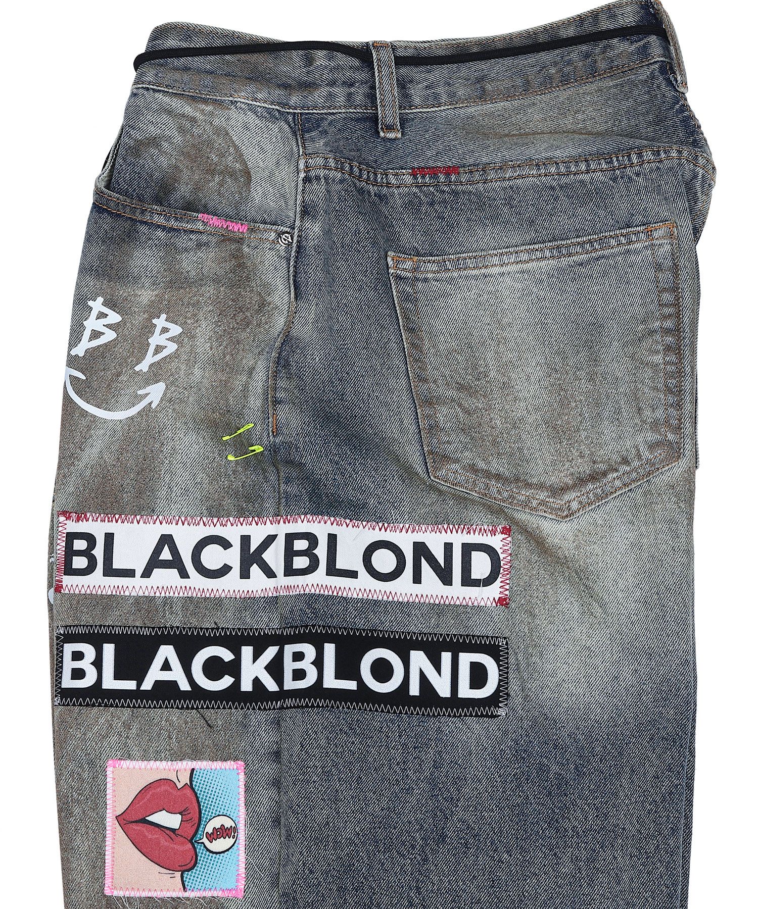BLACKBLONDのBBD Pop Clash Multi Patch Denim Pants MUSINSA | BLACKBLOND Vivid Pop Clash Multi Patch Denim Pants