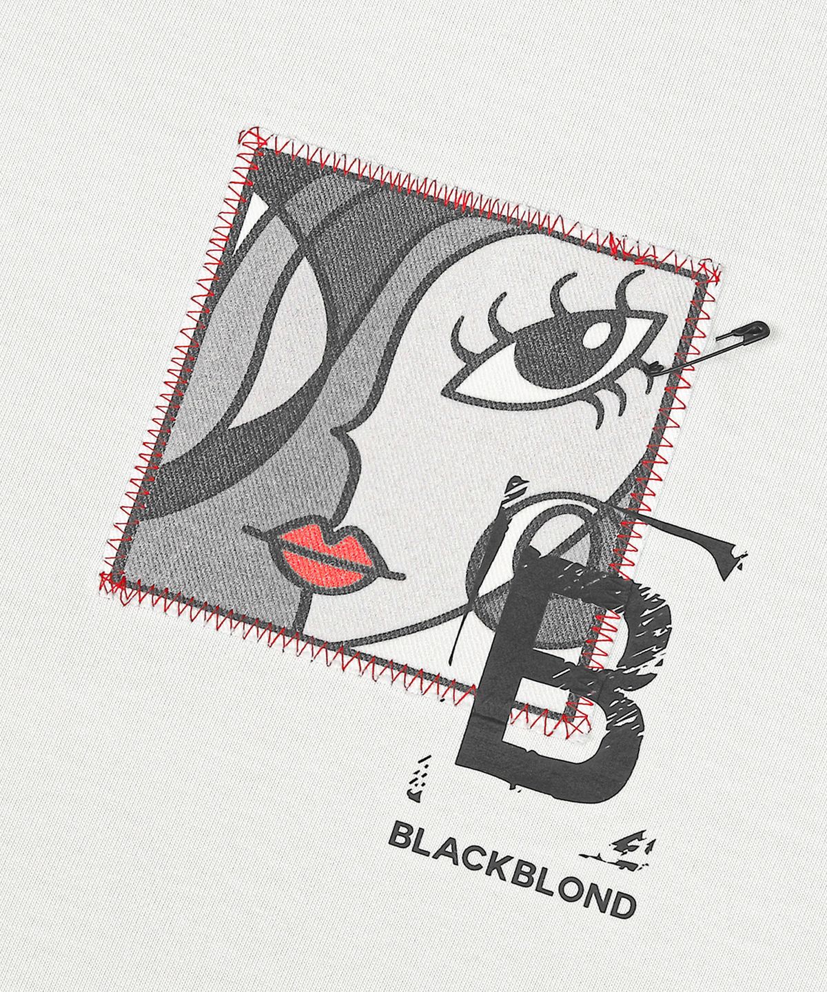 블랙블론드(BLACKBLOND) 비비디 팝 클래쉬 피그먼트 반팔티 (빈티지 화이트)