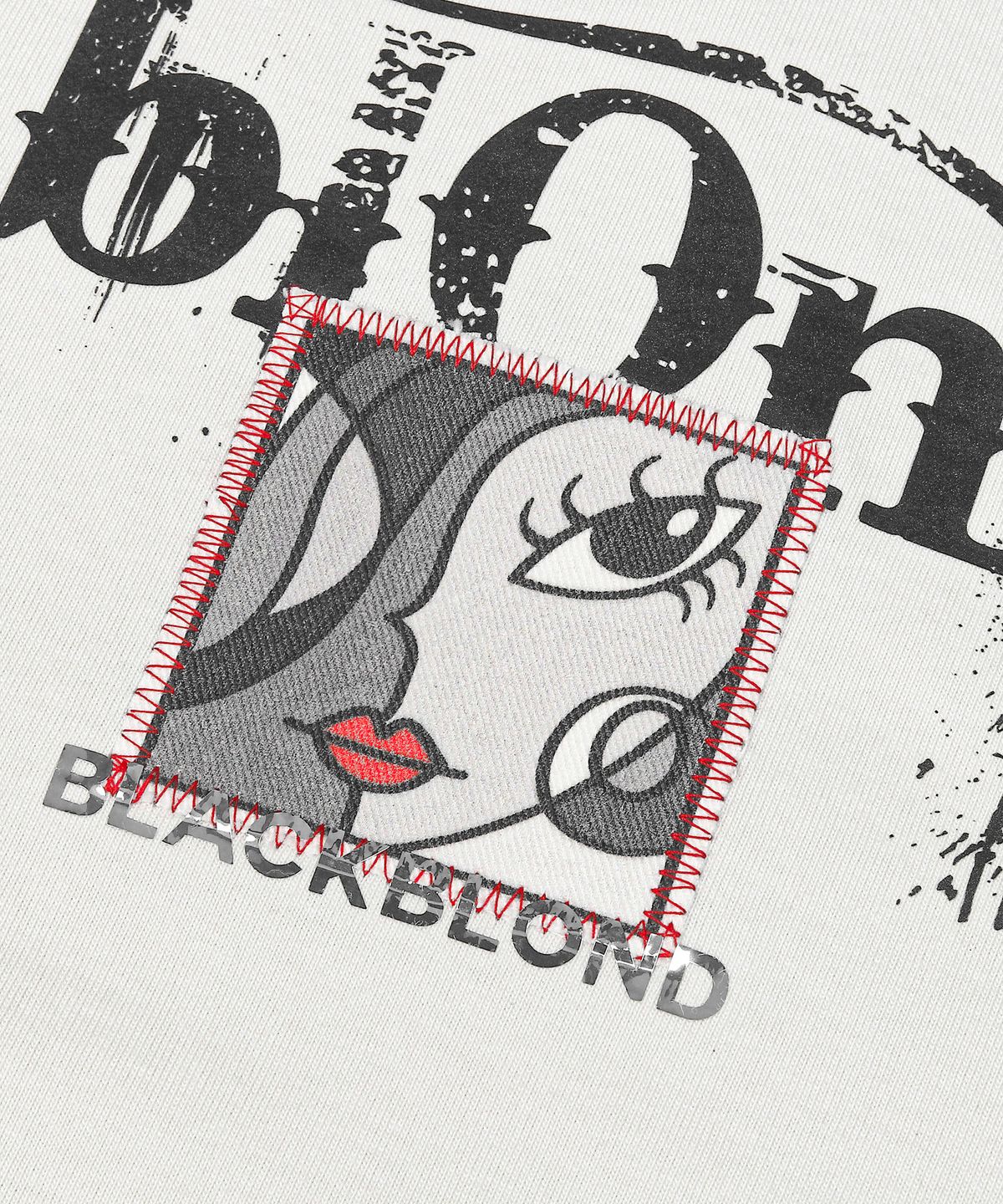 블랙블론드(BLACKBLOND) 비비디 팝 클래쉬 피그먼트 반팔티 (빈티지 화이트)