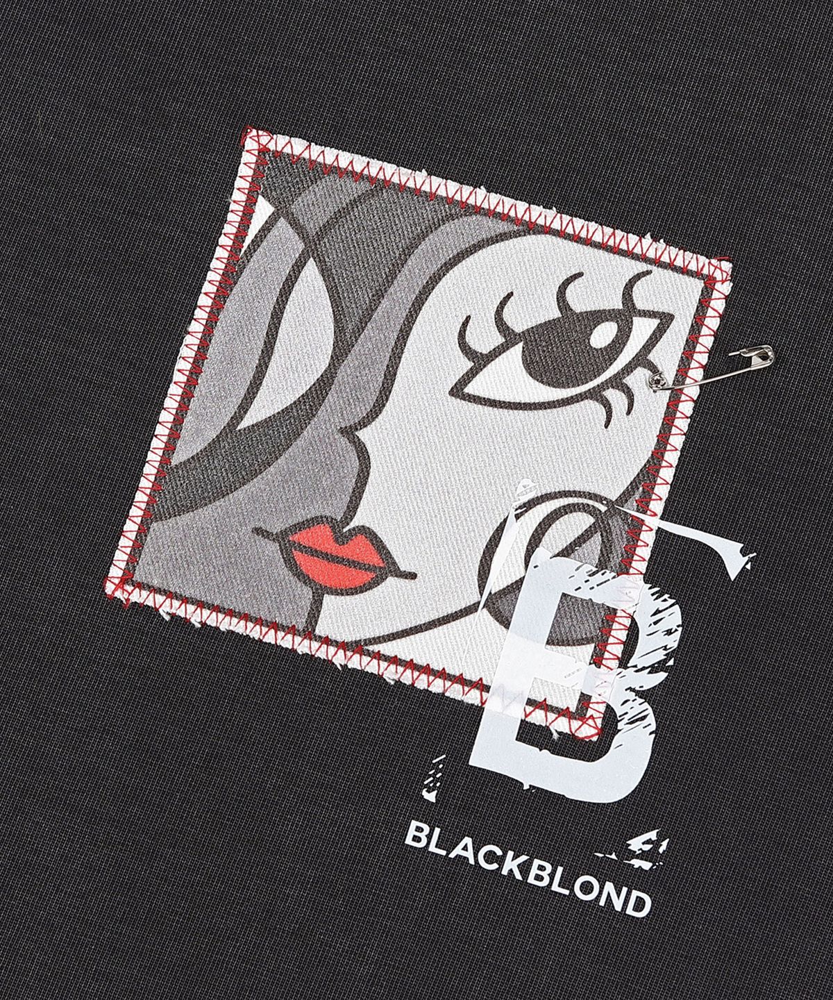 블랙블론드(BLACKBLOND) 비비디 팝 클래쉬 피그먼트 반팔티 (빈티지 블랙)