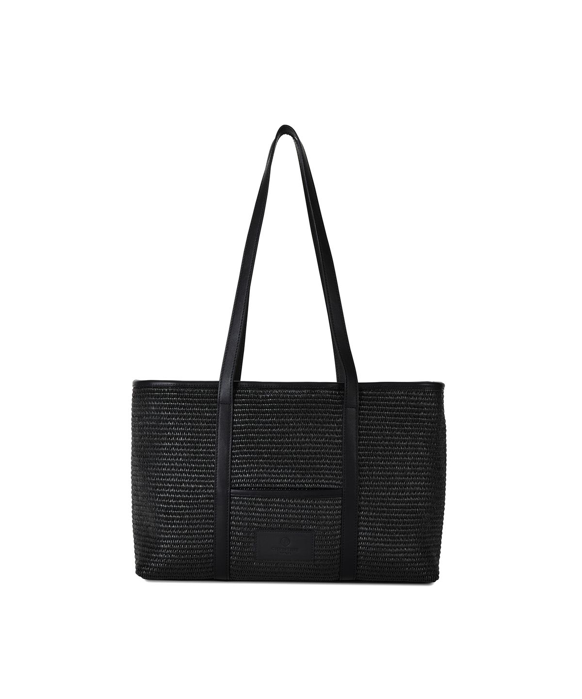 크리스틴프로젝트(CHRISTINE PROJECT) RAFFIA DRAWSTRING SHOULDER BAG LARGE(BLACK TRUFFLE)