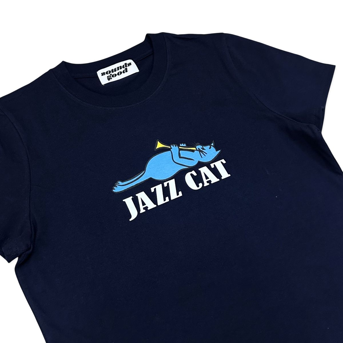 사운즈굿(SOUNDS GOOD) Jazz Cat Tee (Women) - Navy
