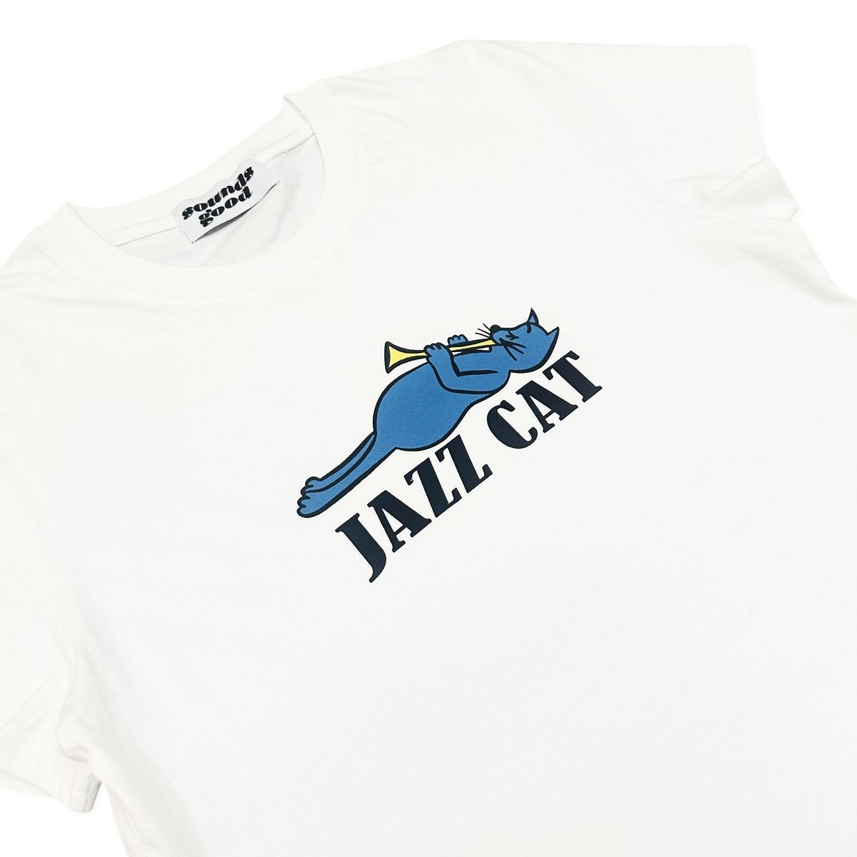 사운즈굿(SOUNDS GOOD) Jazz Cat Tee (Women) - White
