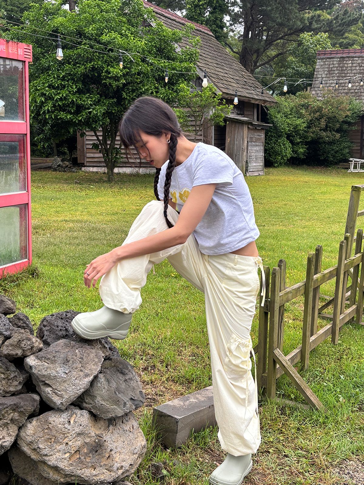 랭앤루(LANGNLU) TERNI Ribbon Shirring Pants(테르니)_LIGHT YELLOW