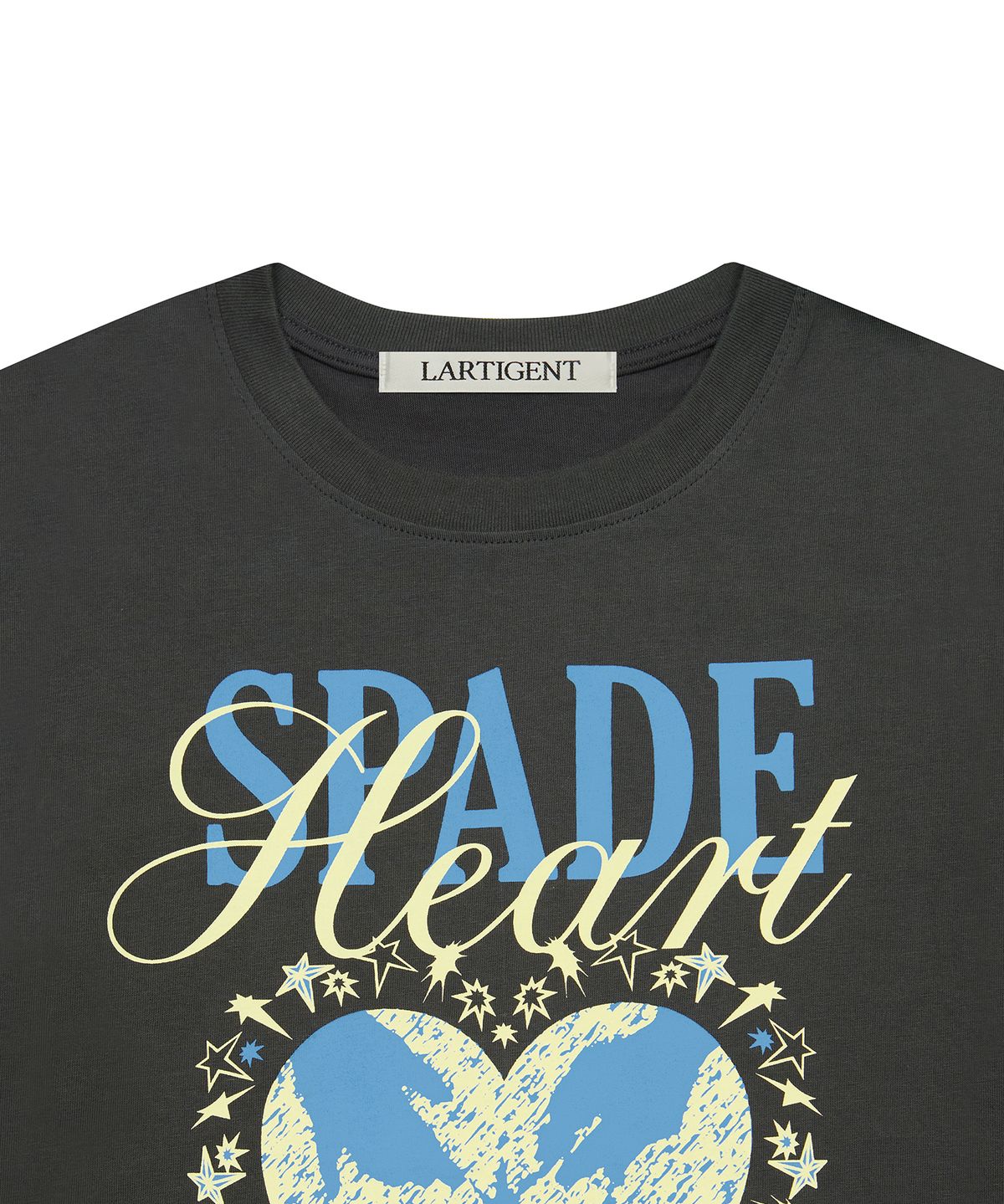 라티젠(LARTIGENT) L19 HEART SPADE T-SHIRT(CHARCOAL)