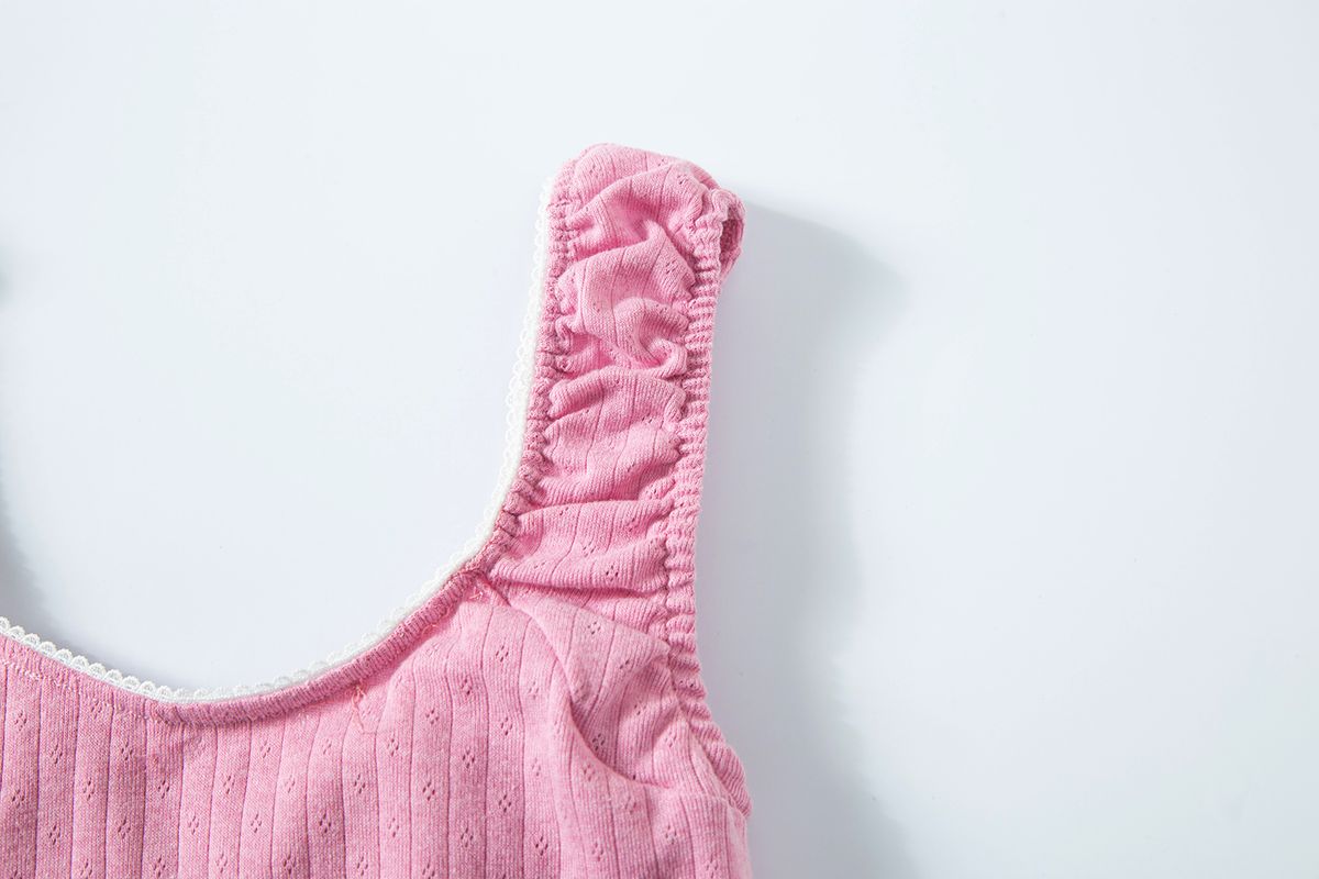샐러드바구니(SALAD BAGUNI) Frill lace cap sleeve - pink