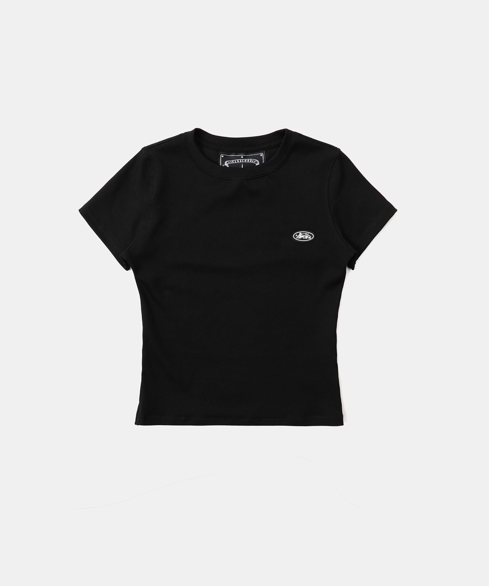 MUSINSA | BADBLOOD Tiny Logo Jersey T-Shirt - Black
