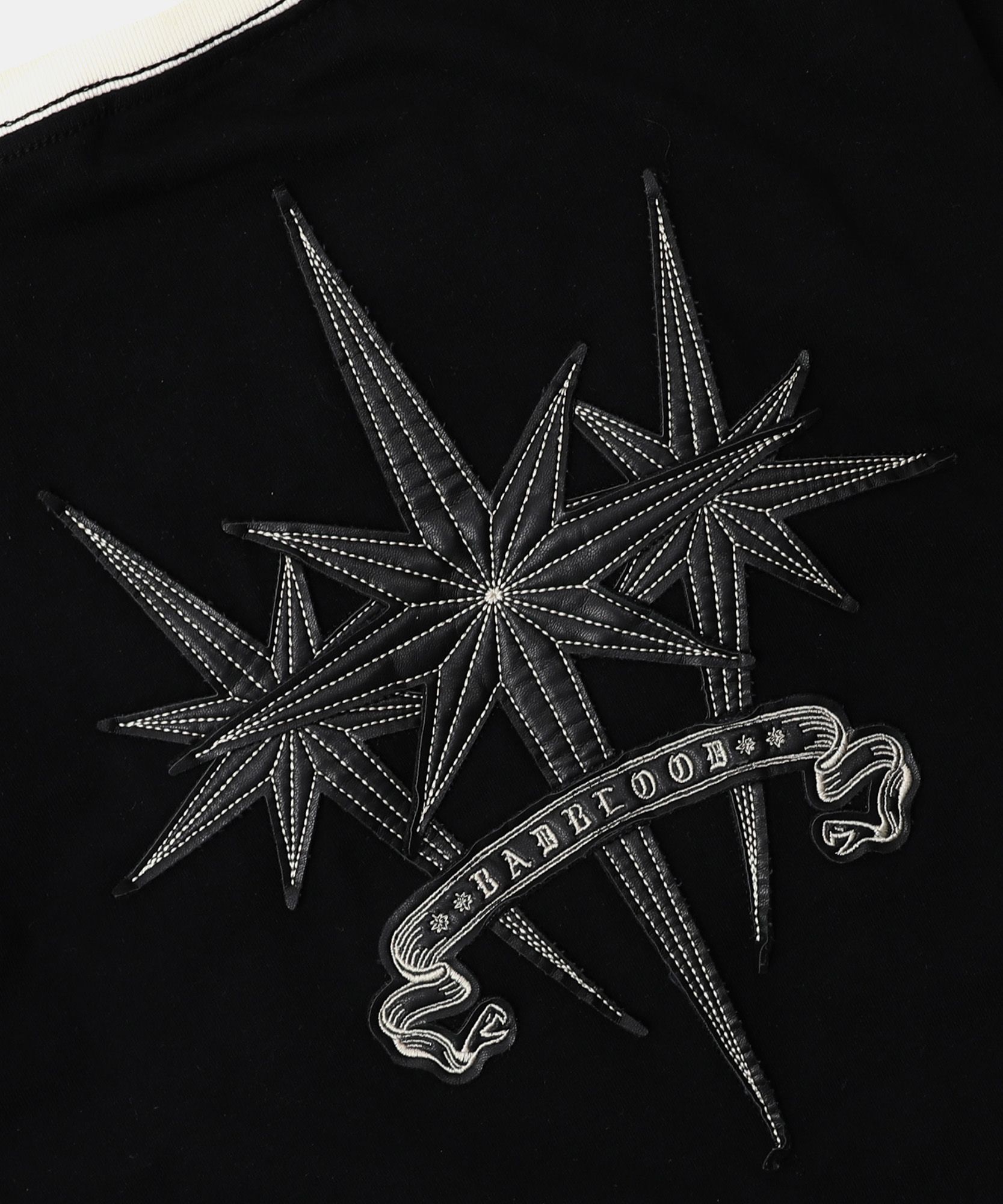 MUSINSA公式 | BADBLOOD Cosmo Triple Patch Ringer T-Shirt - Black