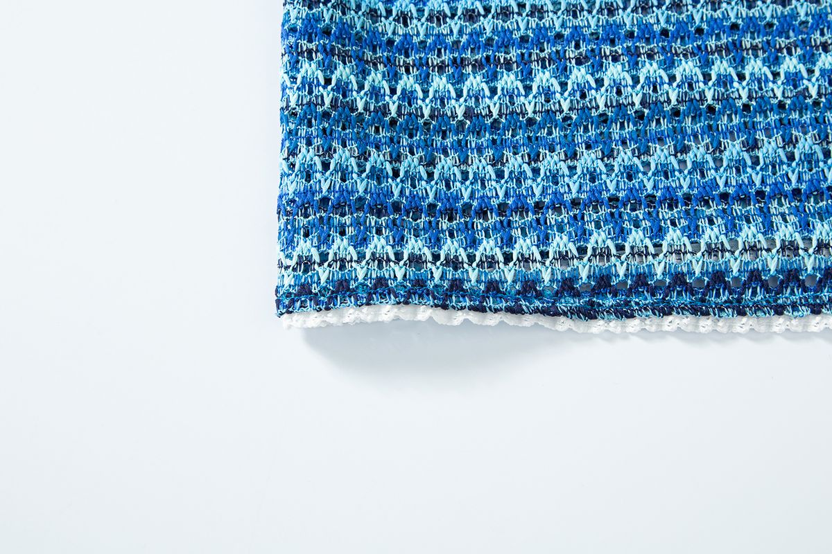 샐러드바구니(SALAD BAGUNI) Lace jacquard vest - blue