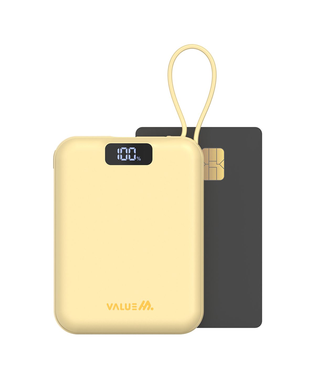 밸류엠(VALUEM) 22.5W 고속충전 미니 보조배터리 10,000mAh C타입 케이블 일체형