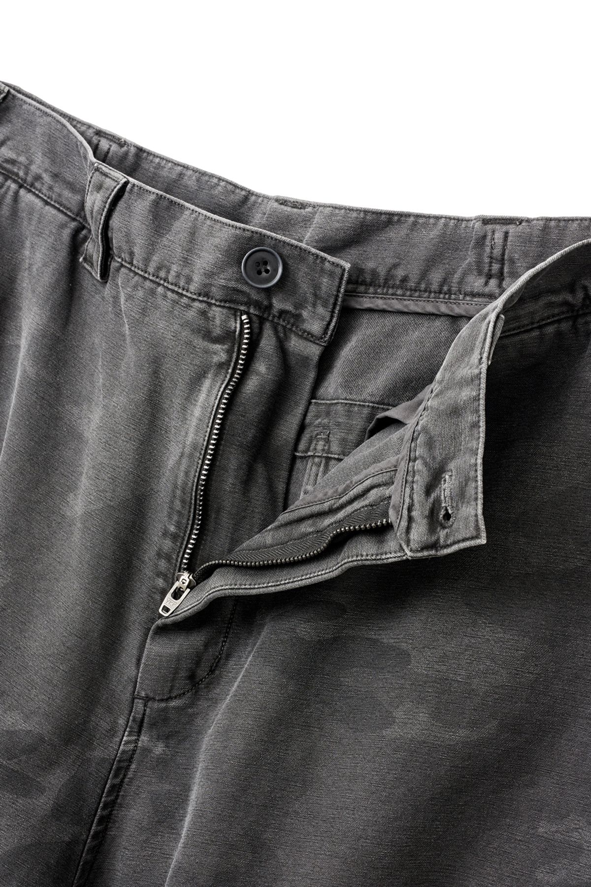 해칭룸(HATCHINGROOM) Snow Shorts Over Dyed Camo Charcoal