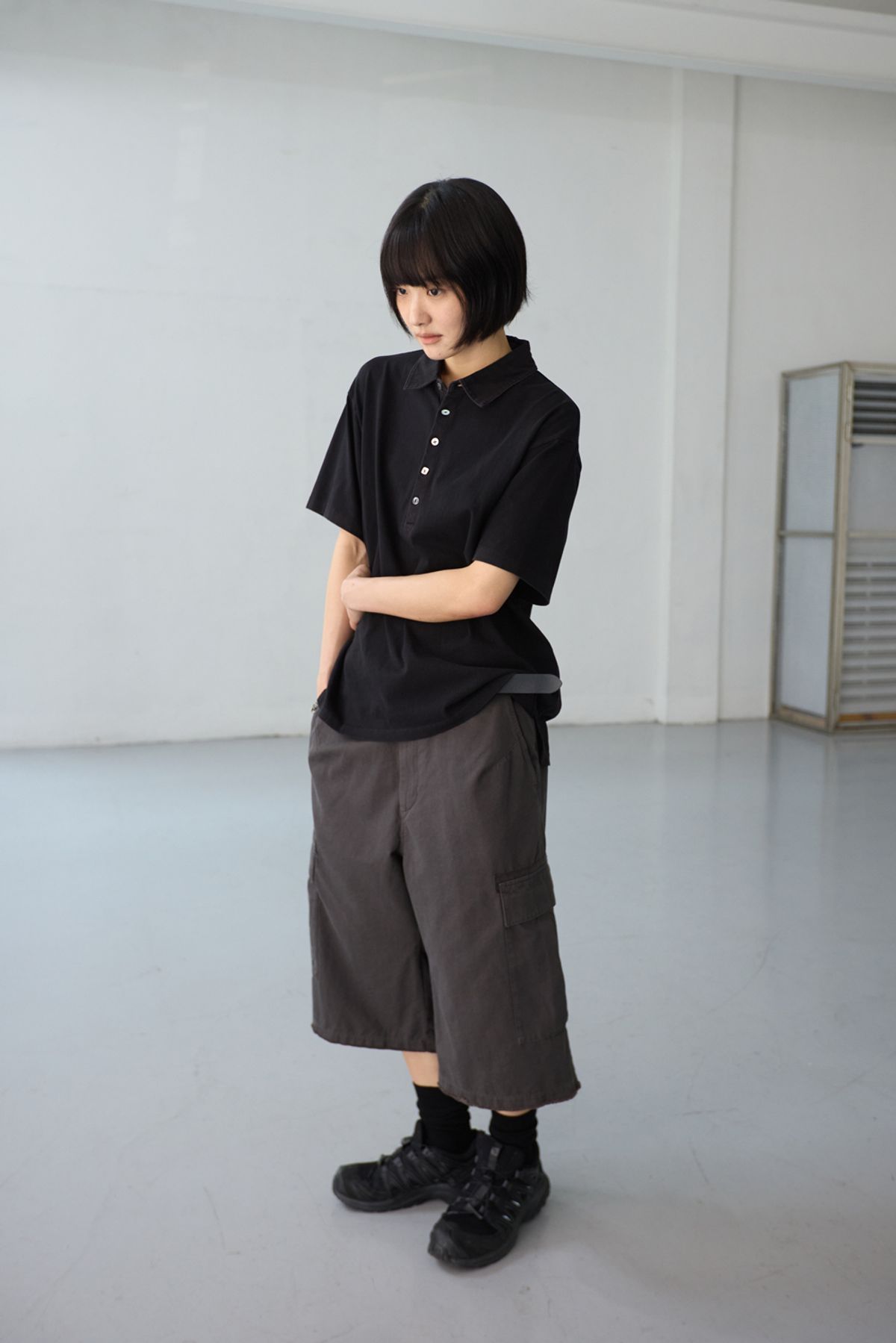 해칭룸(HATCHINGROOM) Twinkle Cargo Shorts Mud Brown