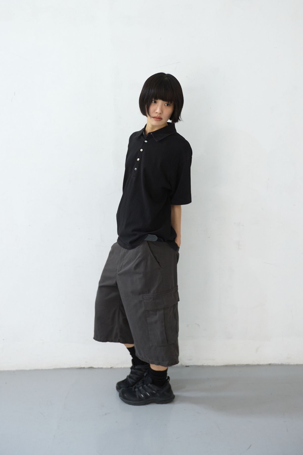 해칭룸(HATCHINGROOM) Twinkle Cargo Shorts Mud Brown