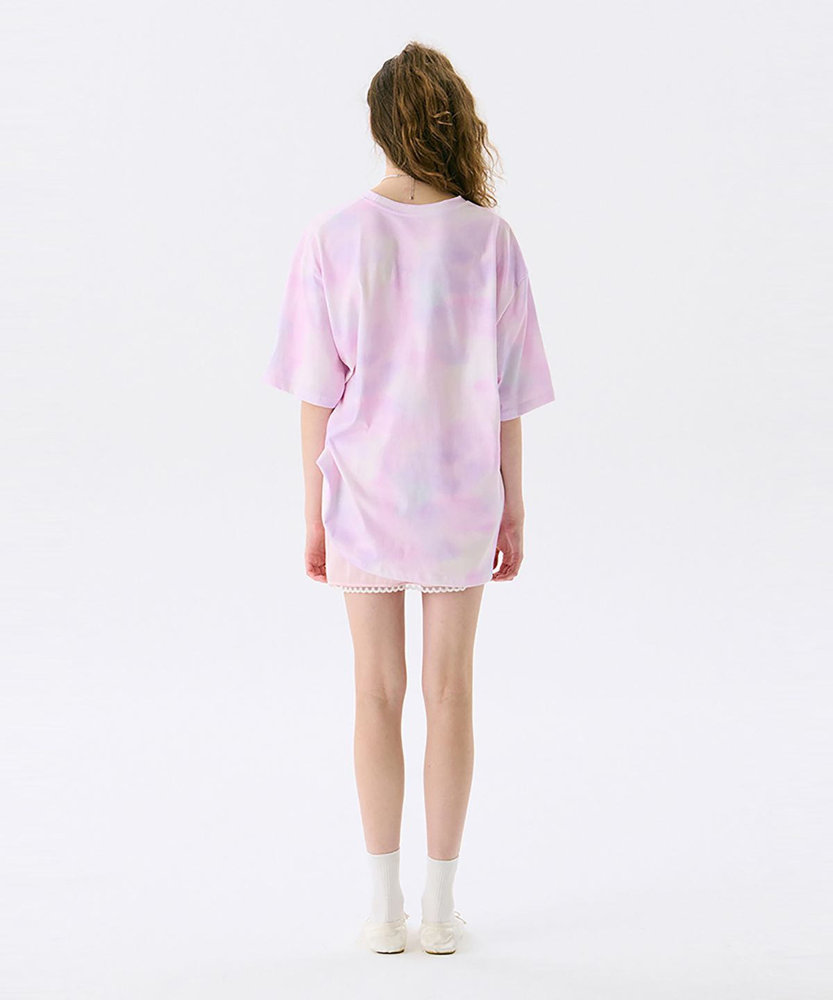 준준스페이스(JUNEJUNE SPACE) Oversized Printed T - CAT_Light Pink(오버사이즈 프린트 티셔츠 - CAT_라이트 핑크)