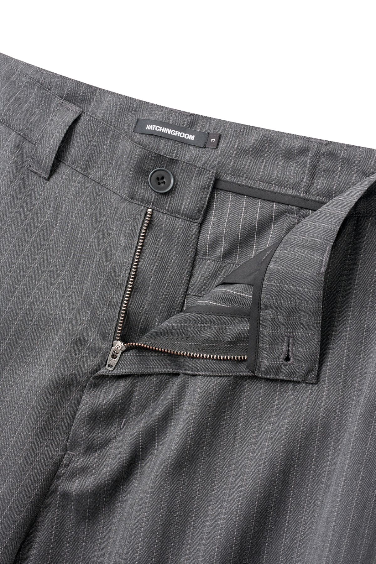 해칭룸(HATCHINGROOM) Snow Shorts Wool Stripe Grey
