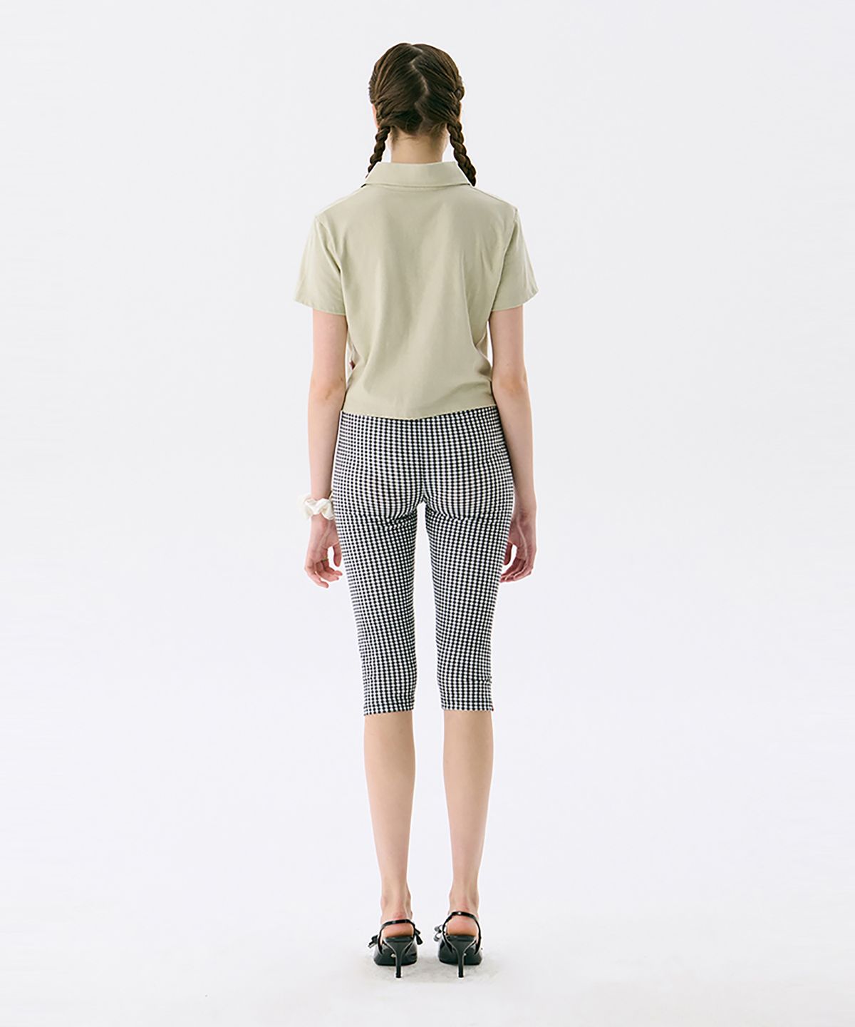 준준스페이스(JUNEJUNE SPACE) VOL13. Crop PK T-shirts_Light Khaki(VOL13. 크롭 PK 티셔츠_라이트 카키)