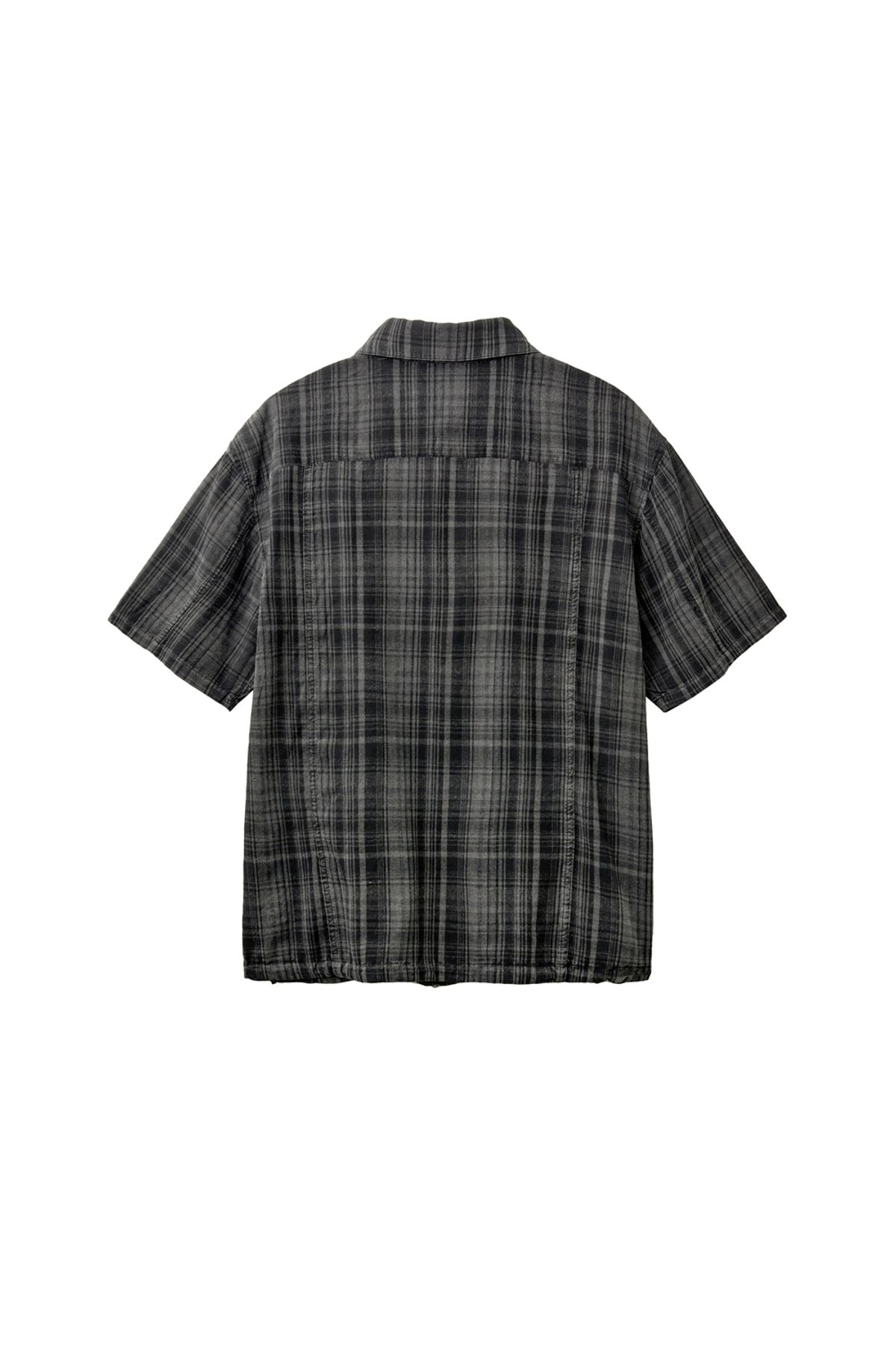 해칭룸(HATCHINGROOM) Shirket Over Dyed Check Charcoal