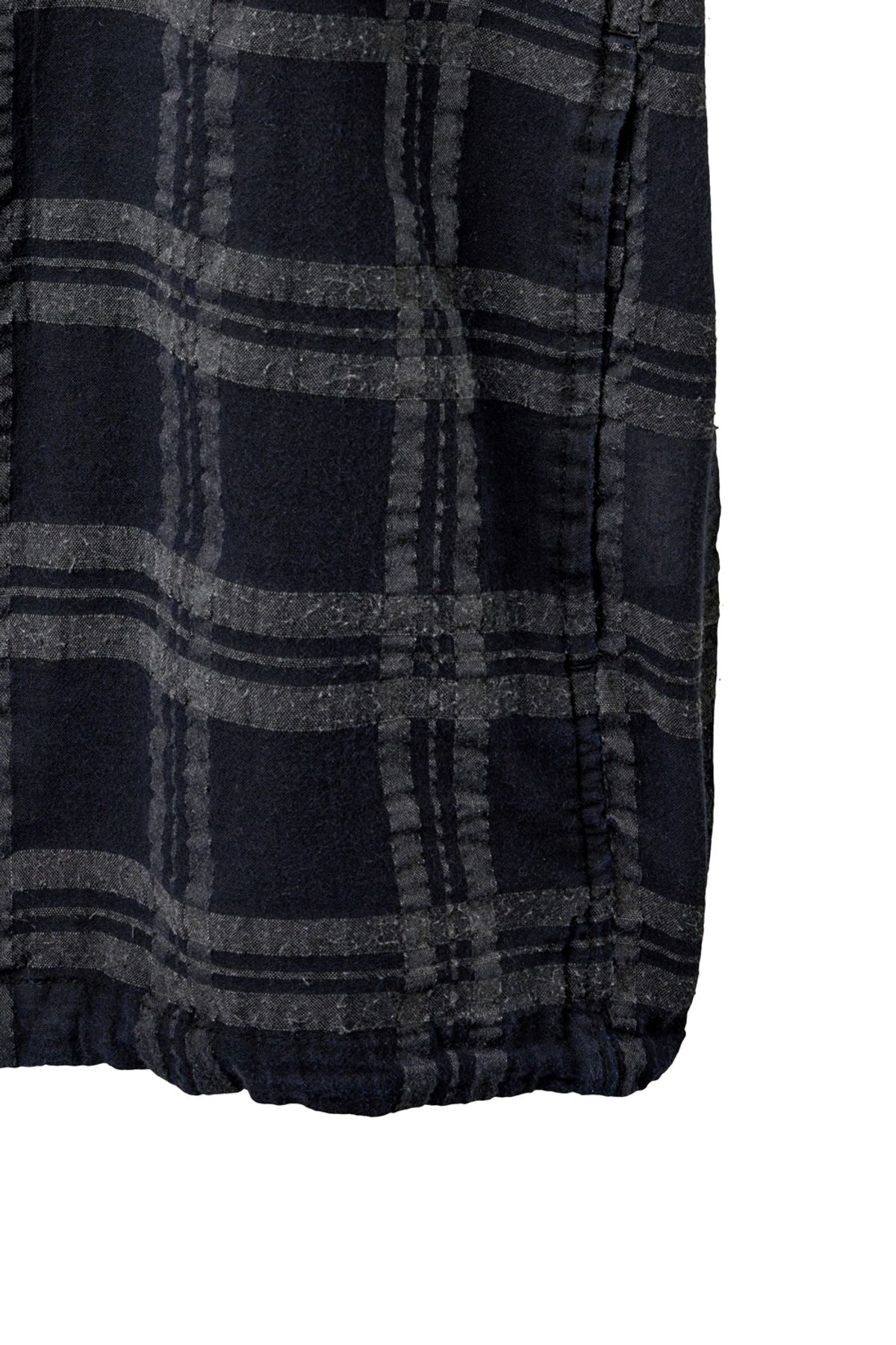 해칭룸(HATCHINGROOM) Shirket Over Dyed Check Dark Navy
