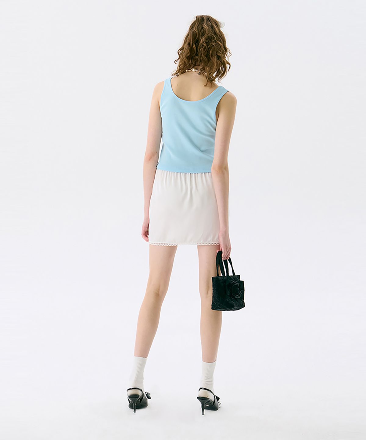 준준스페이스(JUNEJUNE SPACE) Cat Printed Sleeveless T_Light Blue(고양이 프린트 민소매 티셔츠_라이트 블루)