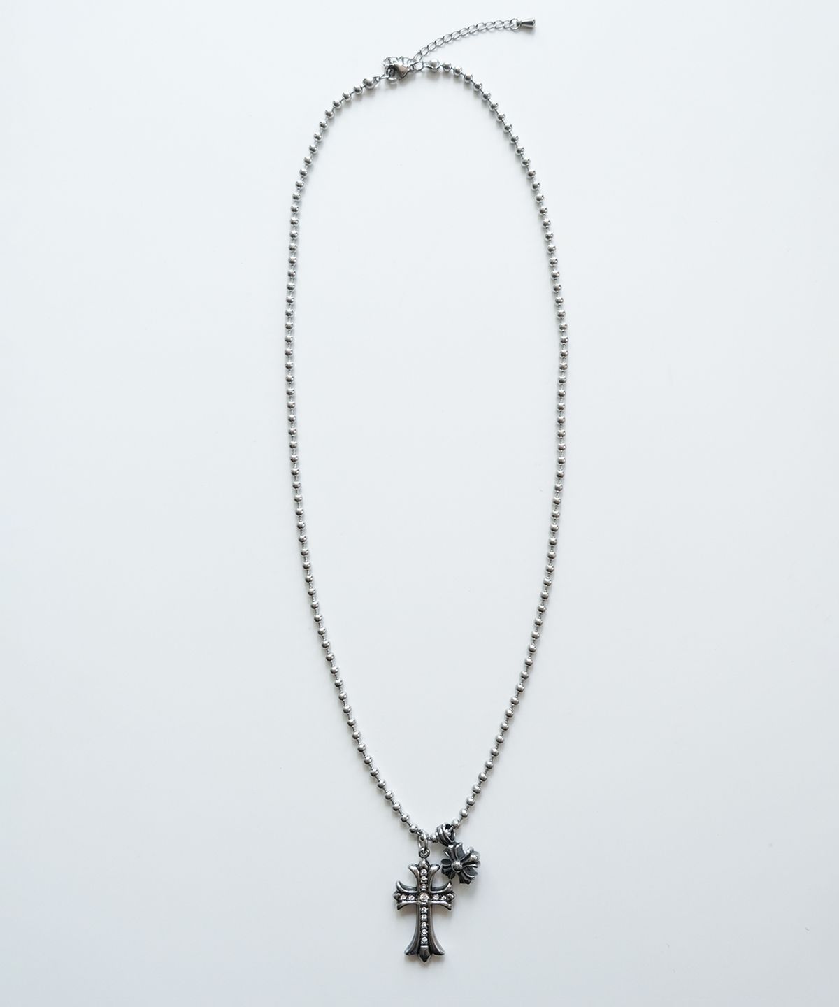 네이키드블러드(NAKEDBLOOD) [HANDMADE] Double Cross Charm Necklace