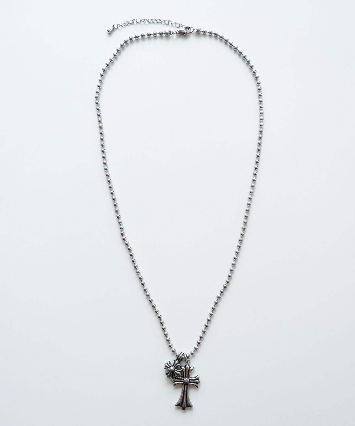 네이키드블러드(NAKEDBLOOD) [HANDMADE] Double Cross Charm Necklace