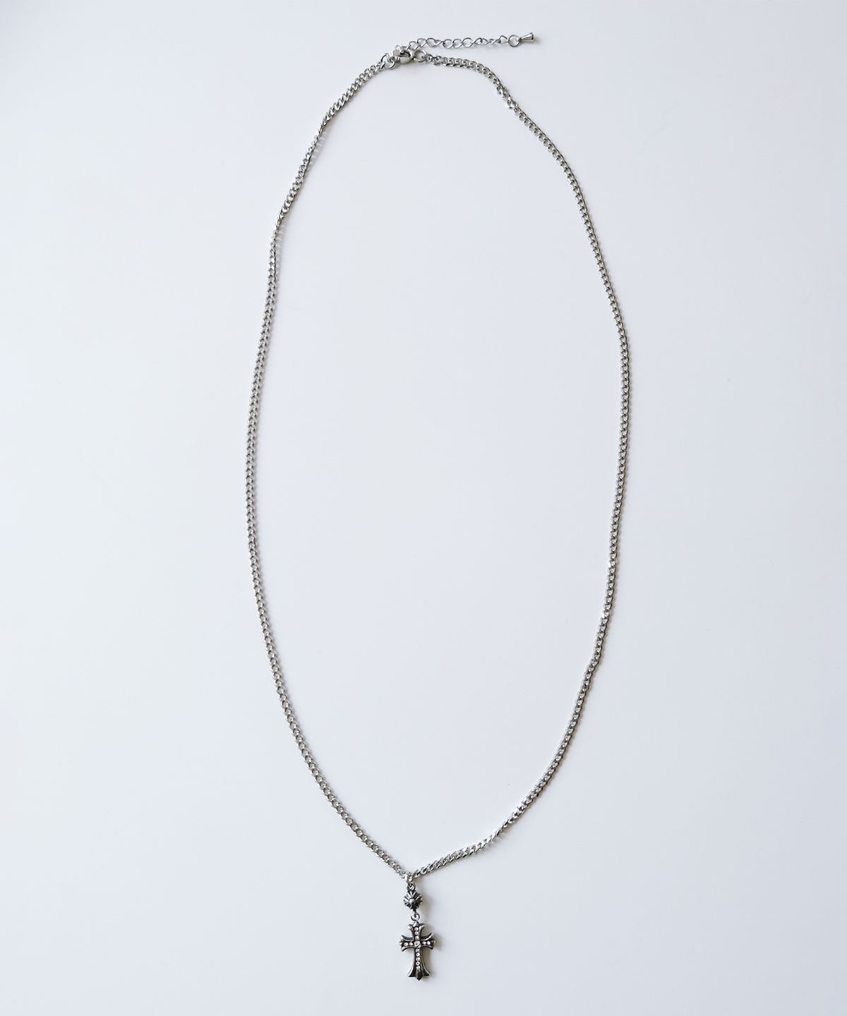 네이키드블러드(NAKEDBLOOD) [HANDMADE]Silverdrop Halo Cross Necklace