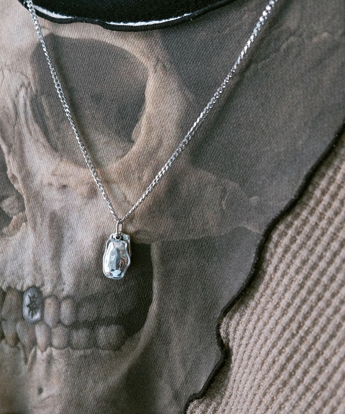 네이키드블러드(NAKEDBLOOD) [HANDMADE] Melted Twin Tag Necklace