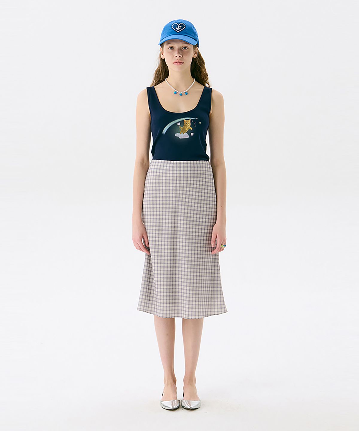 준준스페이스(JUNEJUNE SPACE) Midi Flare Skirt_Beige(미디 플레어 스커트_베이지)