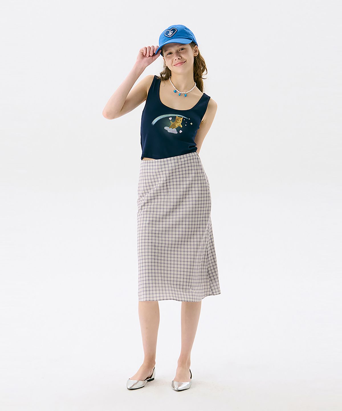 준준스페이스(JUNEJUNE SPACE) Midi Flare Skirt_Beige(미디 플레어 스커트_베이지)