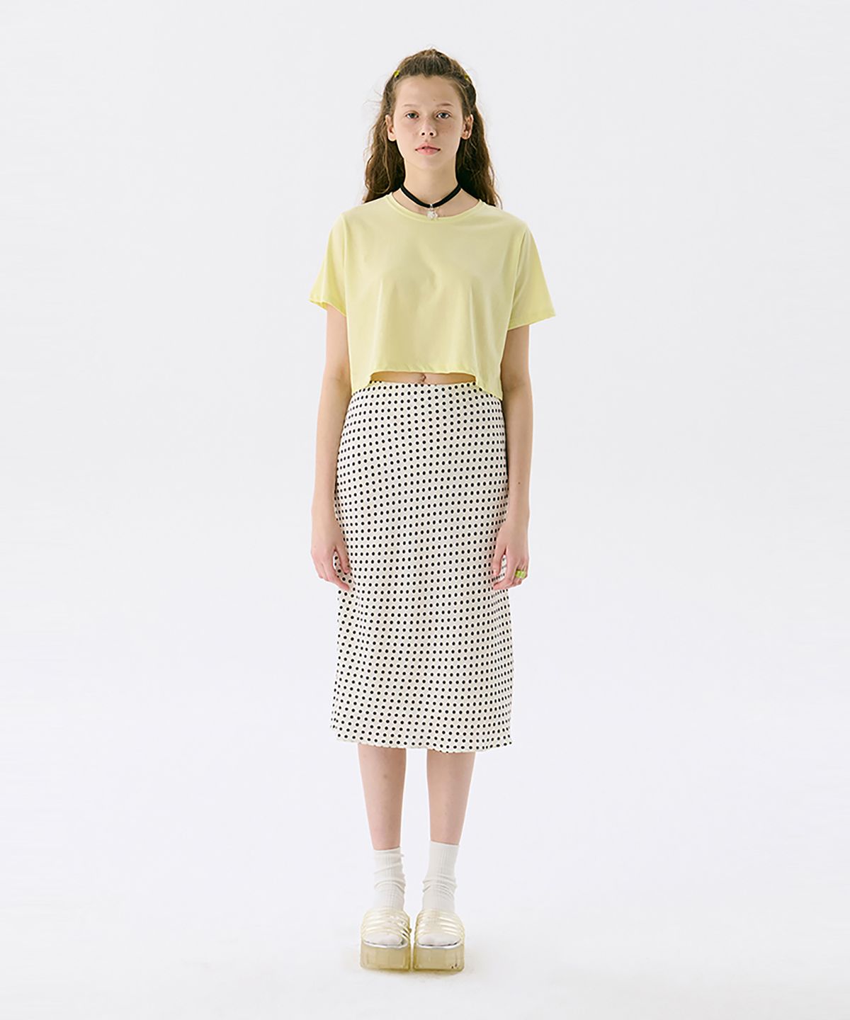 준준스페이스(JUNEJUNE SPACE) Midi Flare Skirt_White(미디 플레어 스커트_화이트)