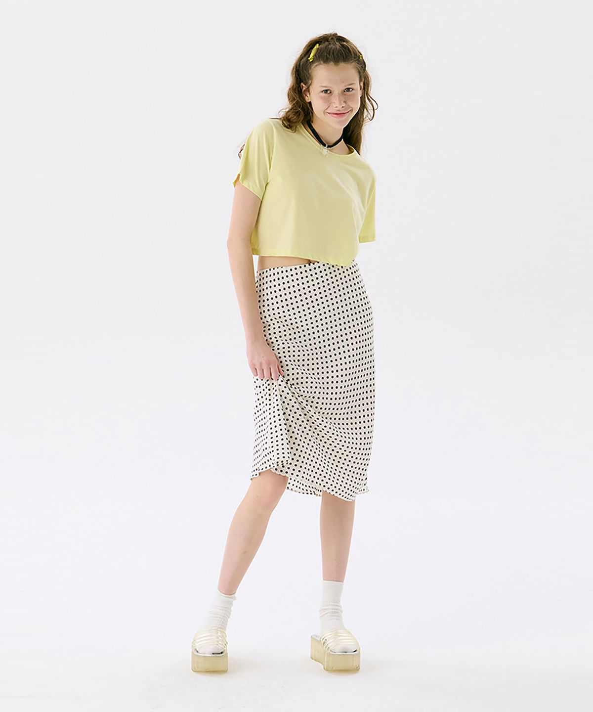 준준스페이스(JUNEJUNE SPACE) Midi Flare Skirt_White(미디 플레어 스커트_화이트)